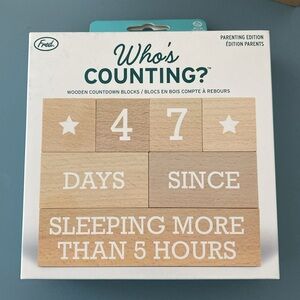 Wooden Countdown Blocks Parenting Edition